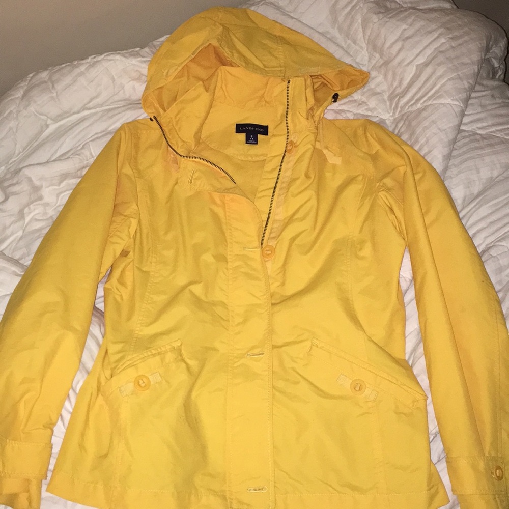 Yellow Lands’ End Rain Coat